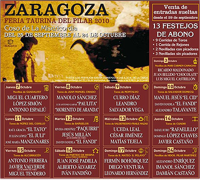 zaragoza bullfight season 2010